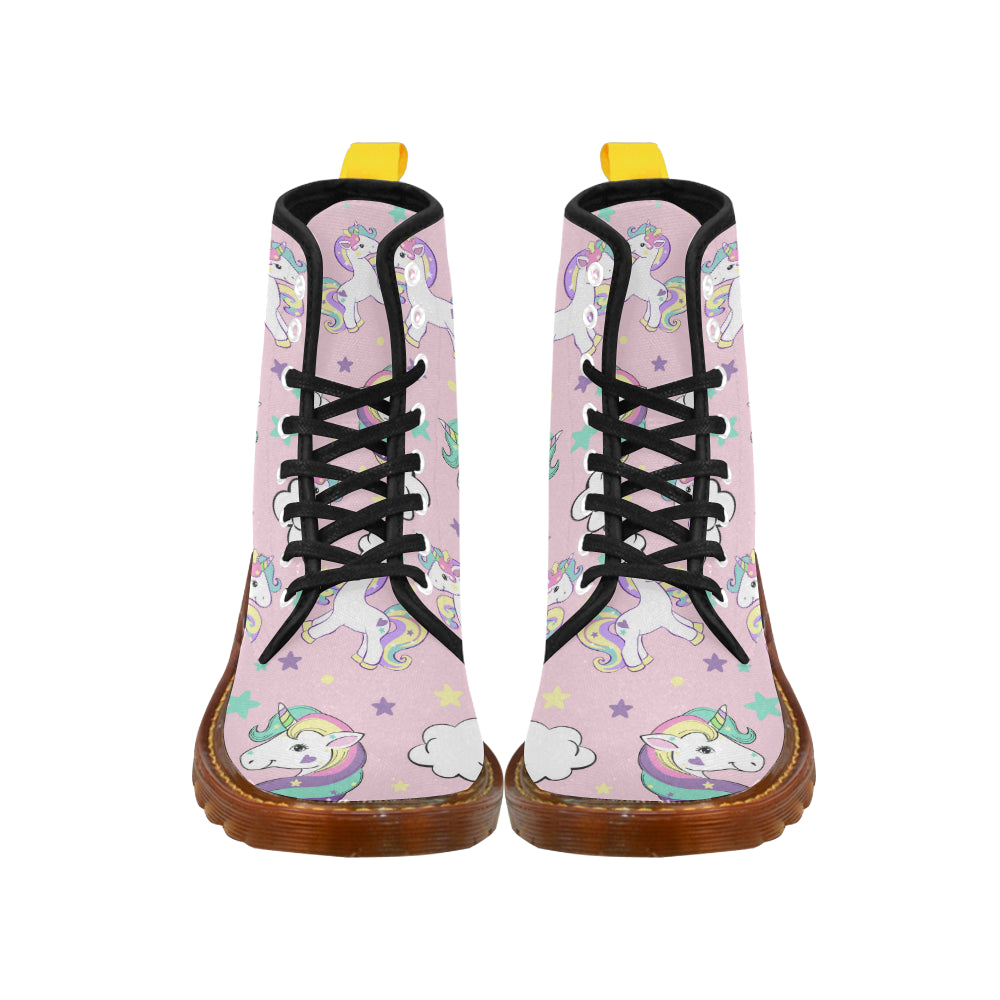 Martin Boots For Women Beautiful unicorns and clouds