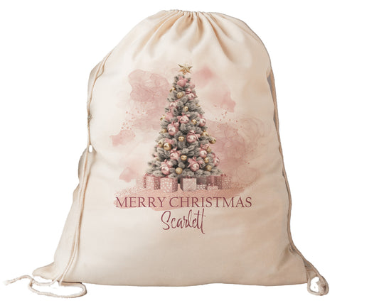 Personalised Santa Sack, Pink Christmas, Sage Christmas, Purple Christmas, Our Largest Size, 60cm x 70cm