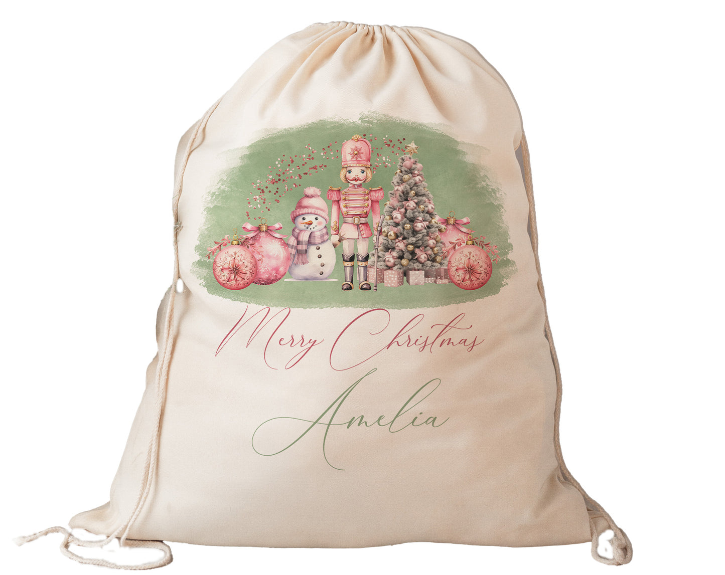 Personalised Santa Sack, Pink Christmas, Sage Christmas, Purple Christmas, Our Largest Size, 60cm x 70cm