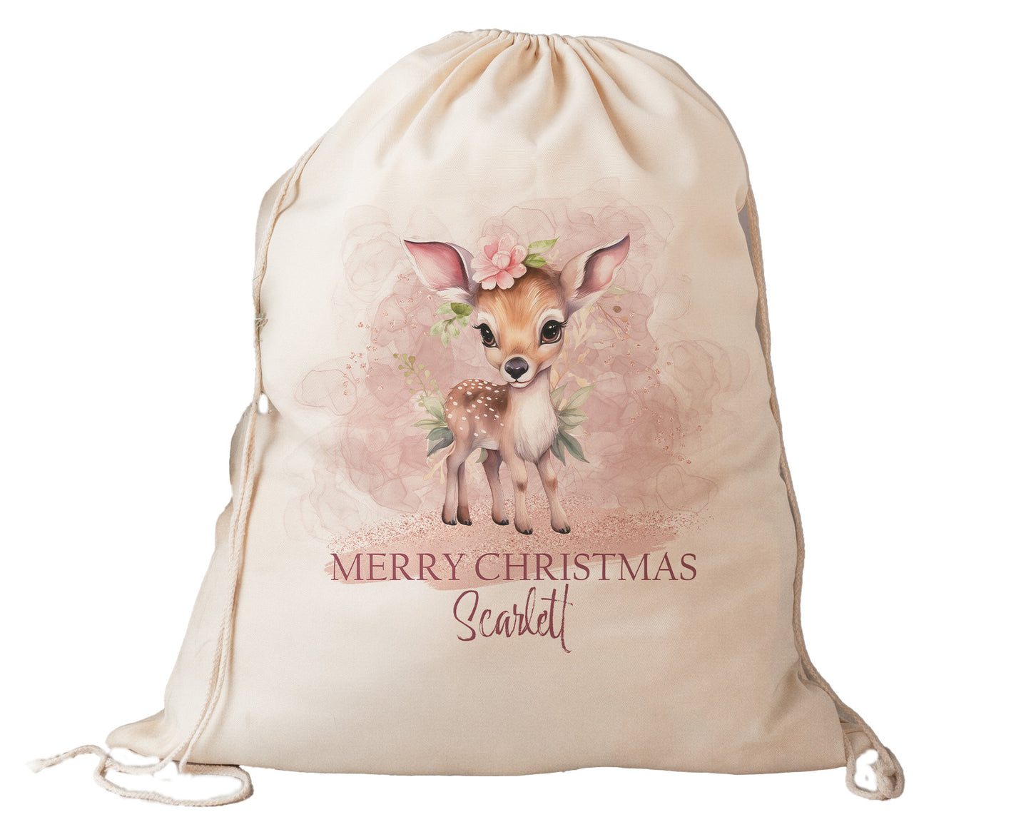 Personalised Santa Sack, Pink Christmas, Sage Christmas, Purple Christmas, Our Largest Size, 60cm x 70cm