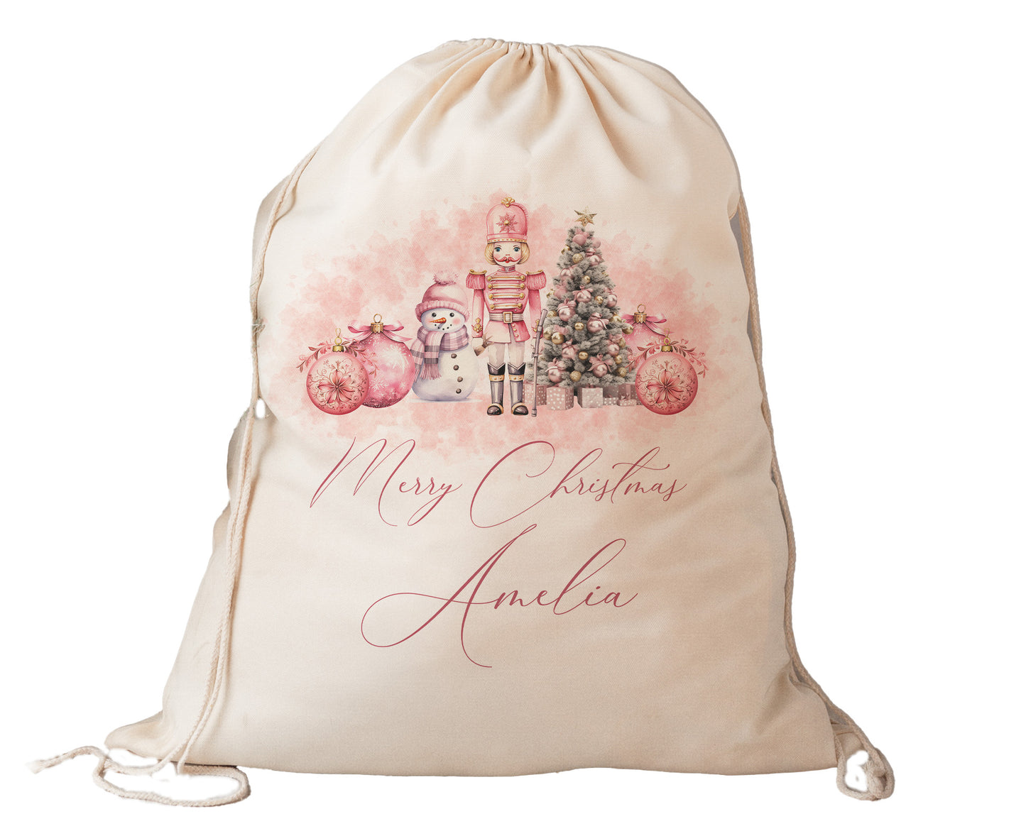 Personalised Santa Sack, Pink Christmas, Sage Christmas, Purple Christmas, Our Largest Size, 60cm x 70cm