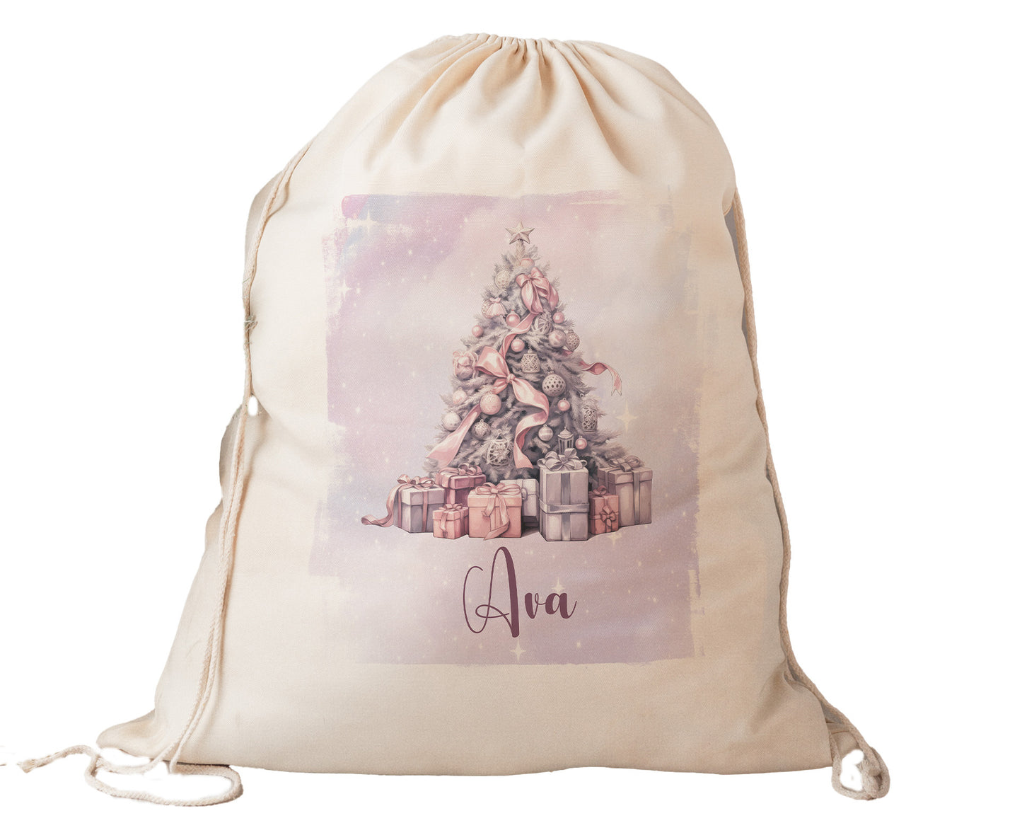 Personalised Santa Sack, Pink Christmas, Sage Christmas, Purple Christmas, Our Largest Size, 60cm x 70cm