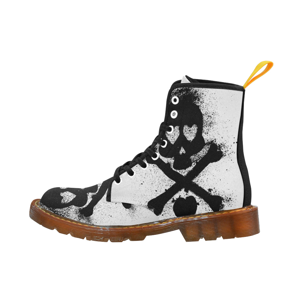 skull doodle honey Martin Boots For Men Model 1203H