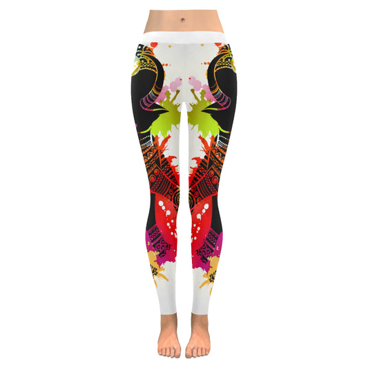 lion abstract Women's Low Rise Leggings (Invisible Stitch)