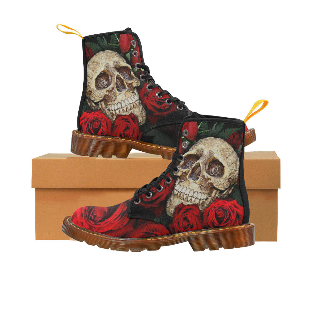 Rose & Skull Martin Boots For Women Model 1203H