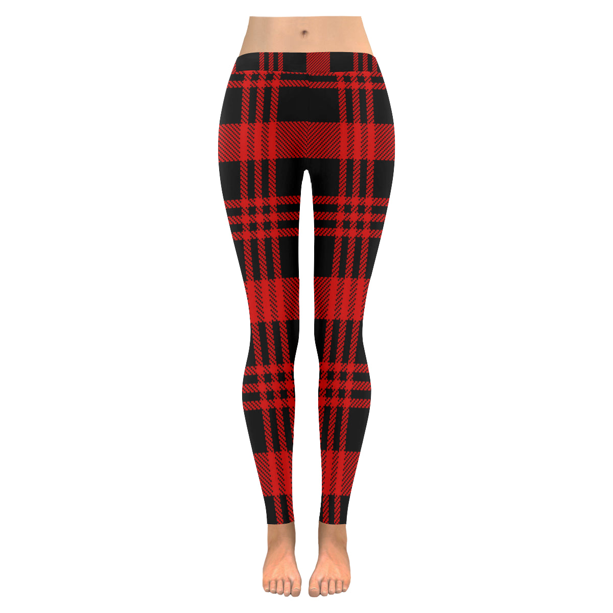 Lumberjack seamless pattern Women's Low Rise Leggings (Invisible Stitch)