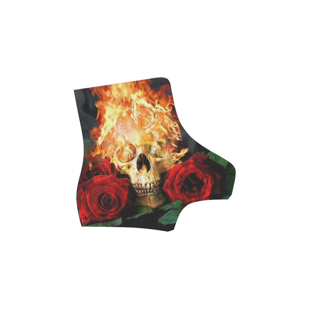 fire and skull Martin Boots For Women Model 1203H