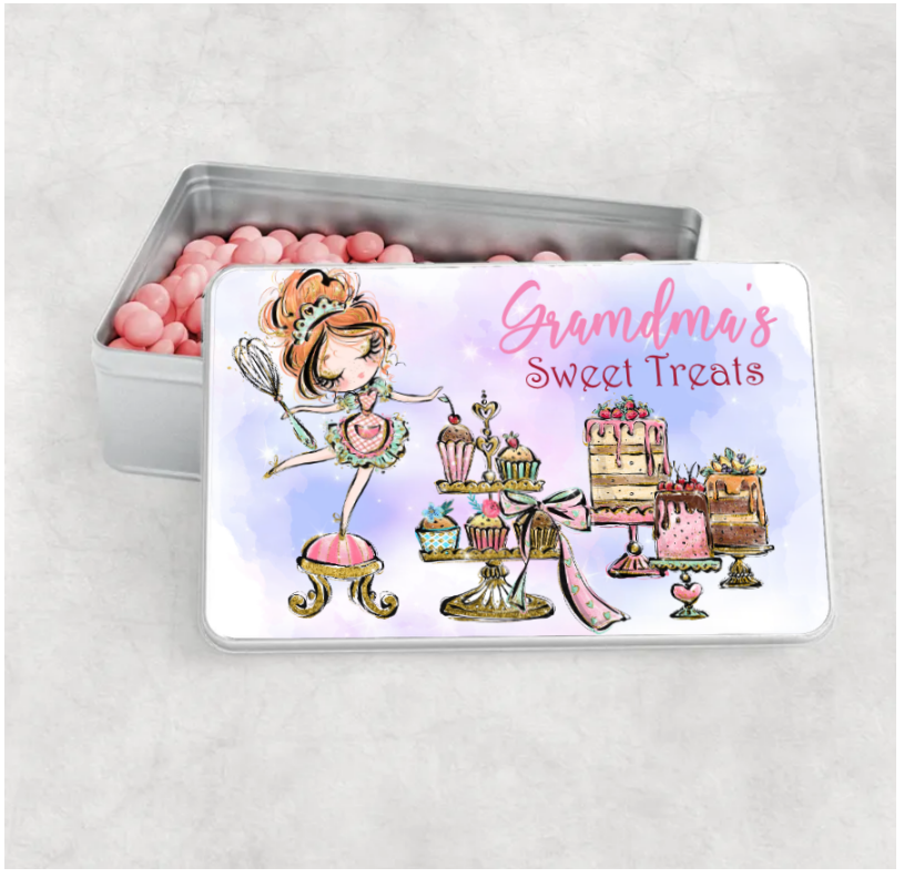 Personalised Aluminium Tin Baking, Choose girl, add your name