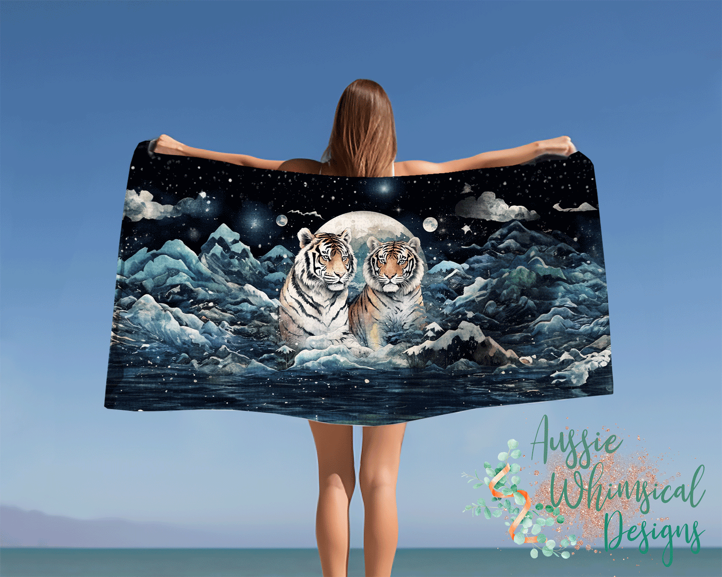 Beach Towel, Tigers, Polycotton Towel