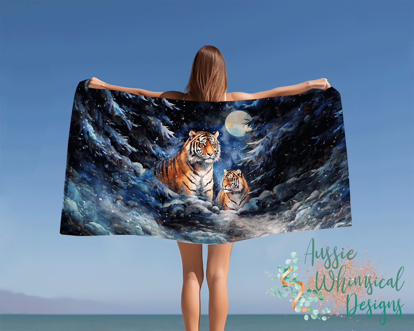 Beach Towel, Tigers, Polycotton Towel