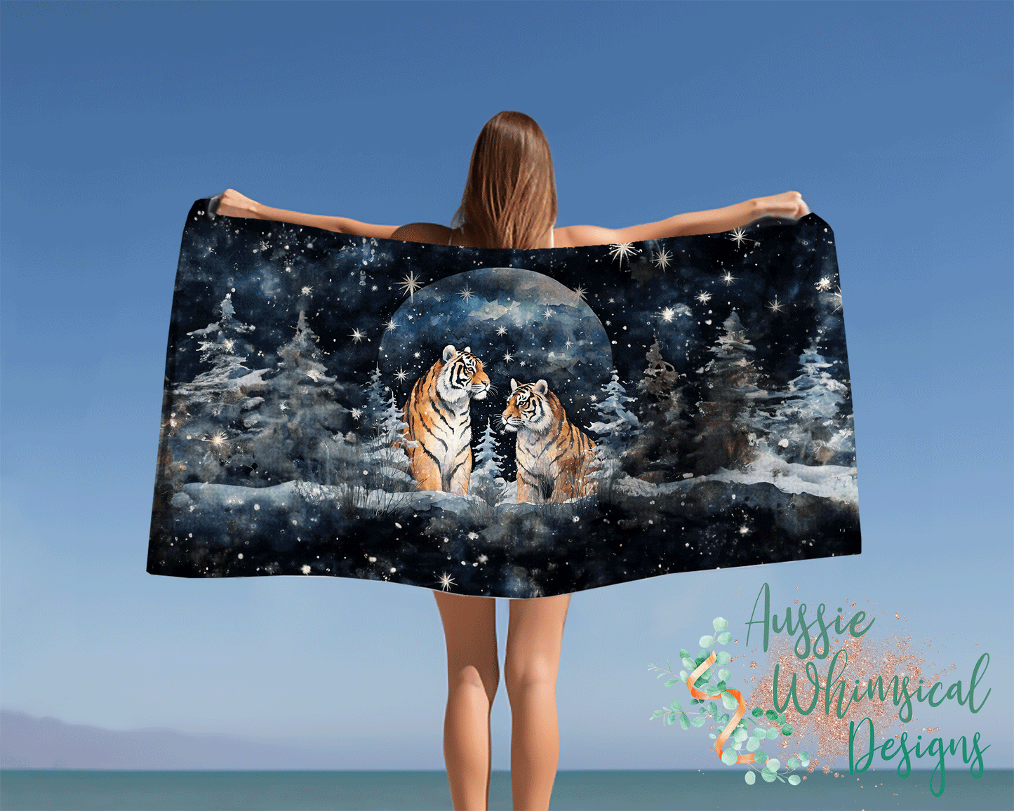 Beach Towel, Tigers, Polycotton Towel