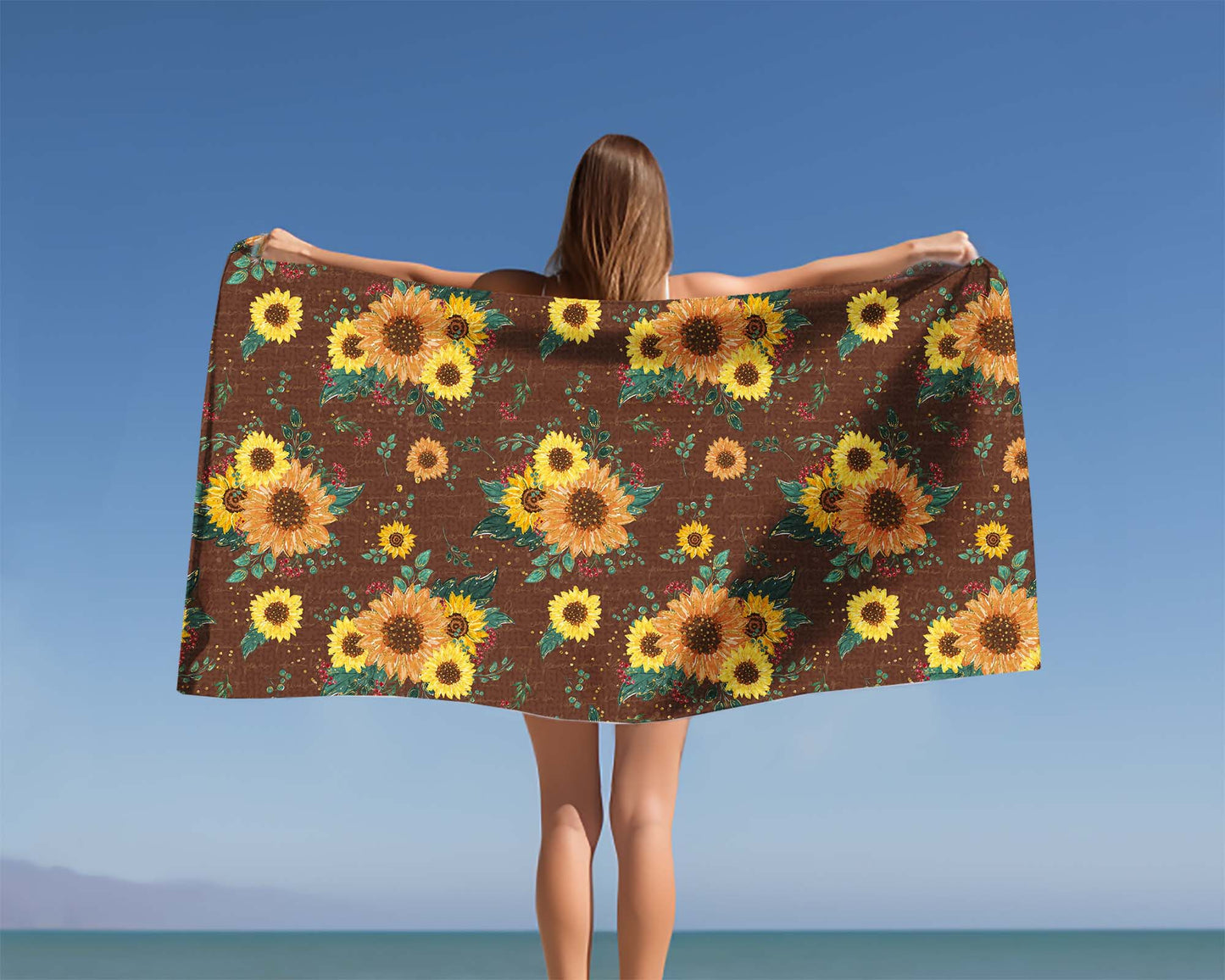 Beach Towel, Sunflowers, Polycotton Towel