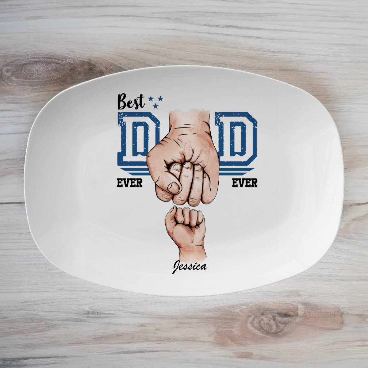 Best Dad Ever Fist Bump Platter