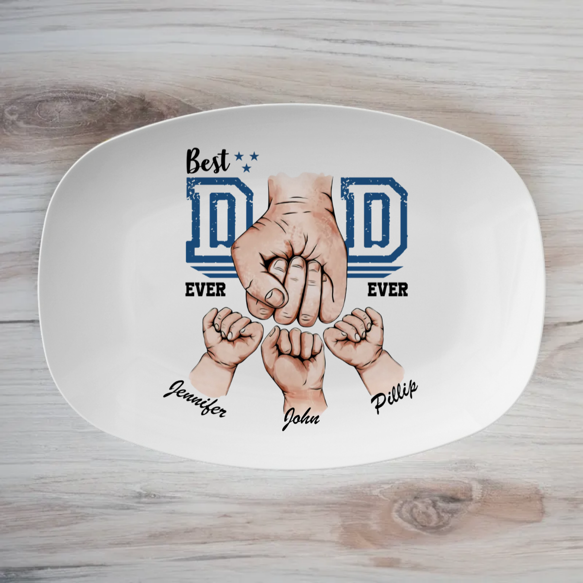 Best Dad Ever Fist Bump Platter