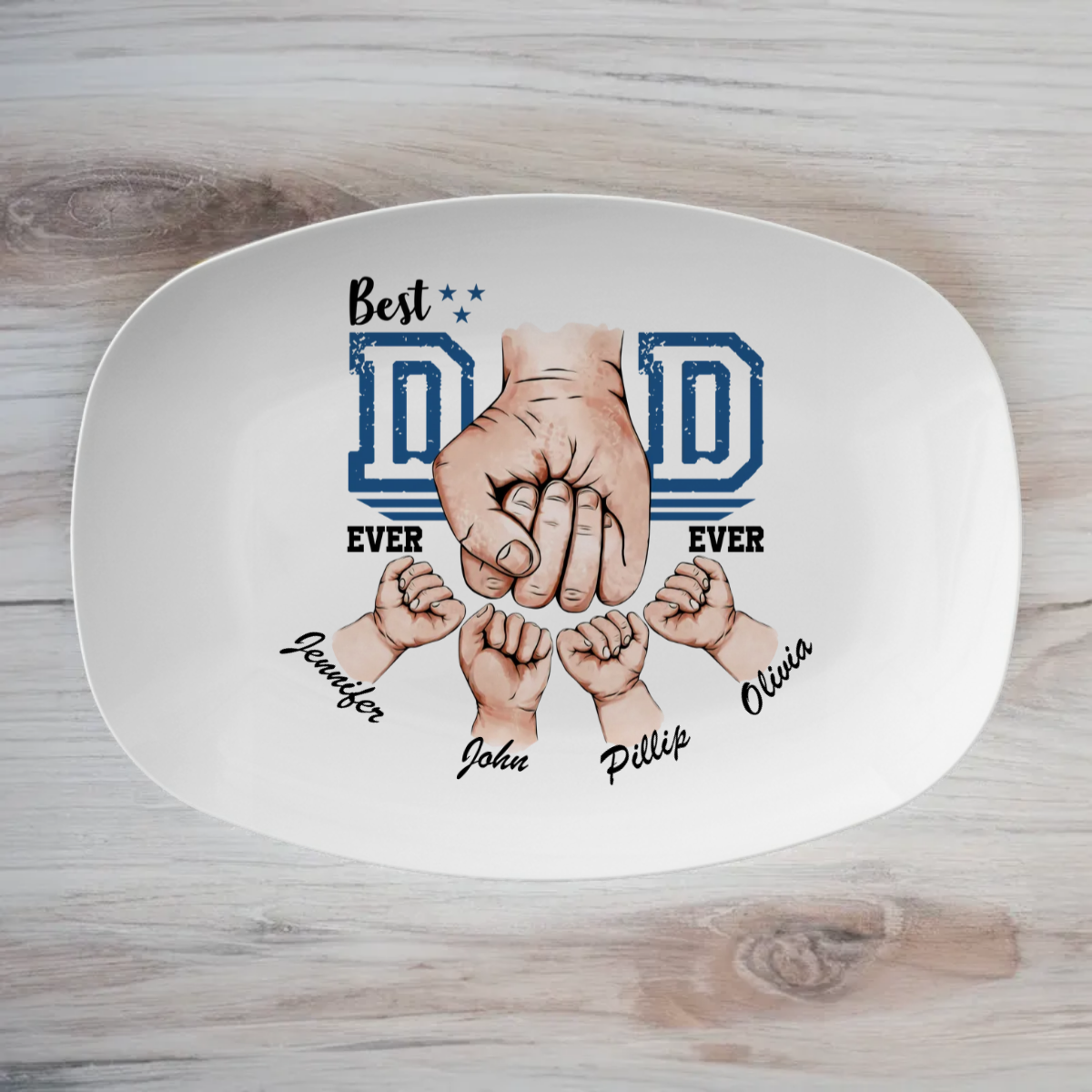 Best Dad Ever Fist Bump Platter