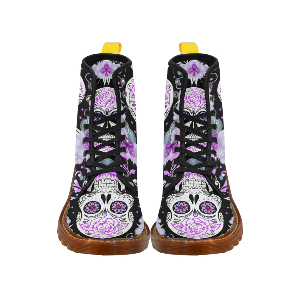 flower skull Martin Boots For Men Model 1203H