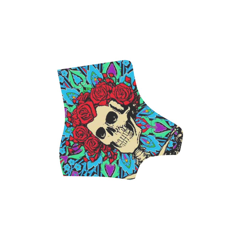 Flower Skull Martin Boots For Women Model 1203H