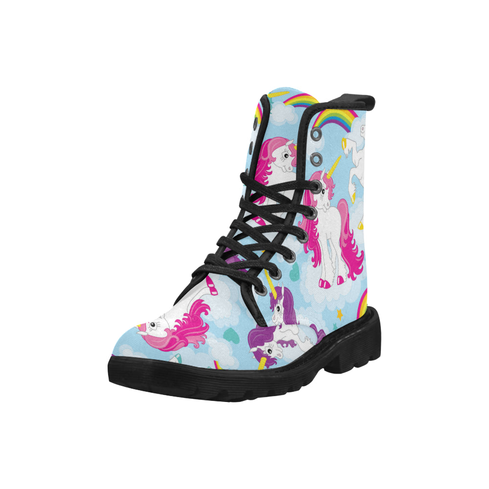 le unicorn Martin Boots for Women (Black) (Model 1203H)
