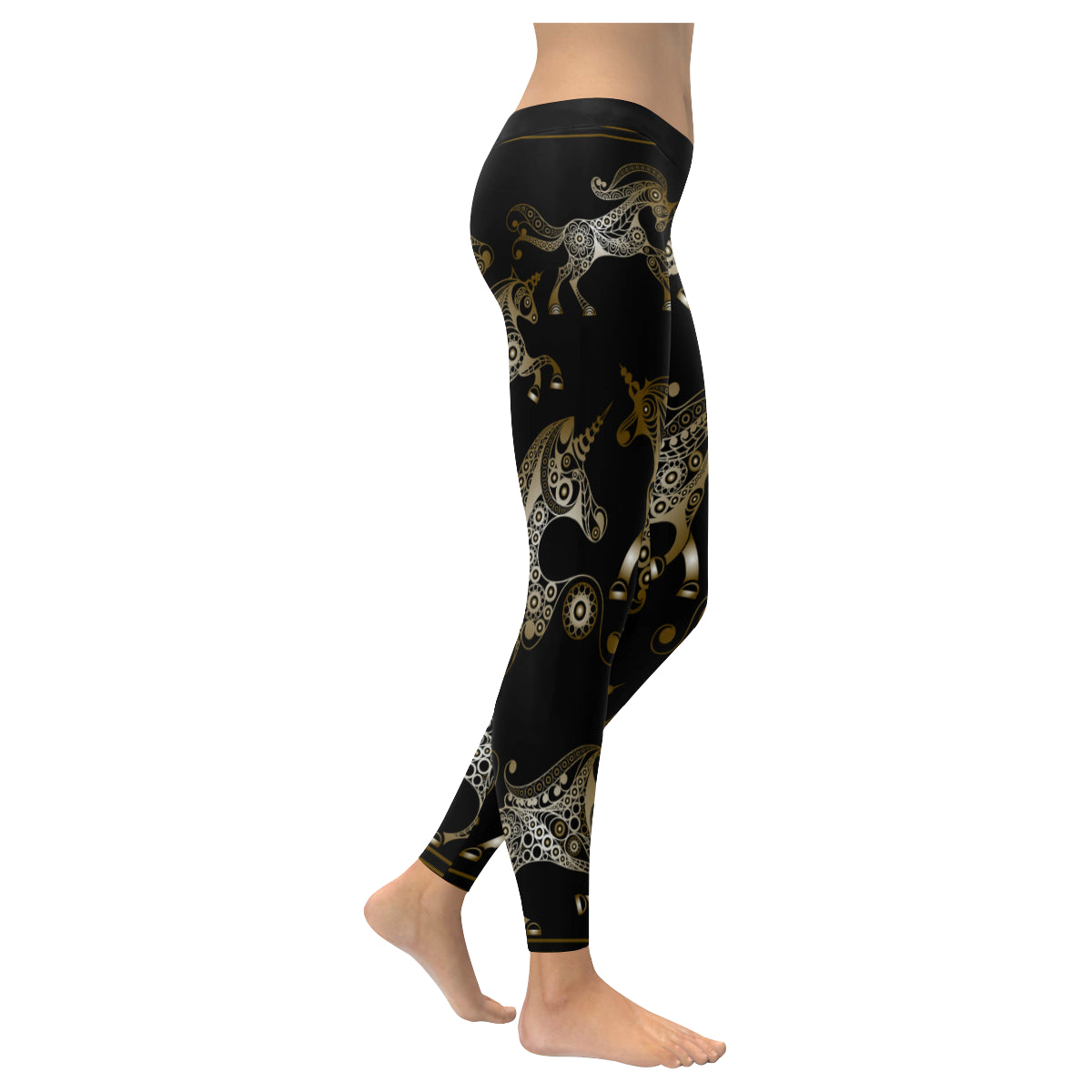 believe in unicorn Women's Low Rise Leggings (Invisible Stitch)