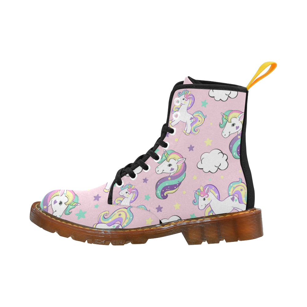 Martin Boots For Women Beautiful unicorns and clouds