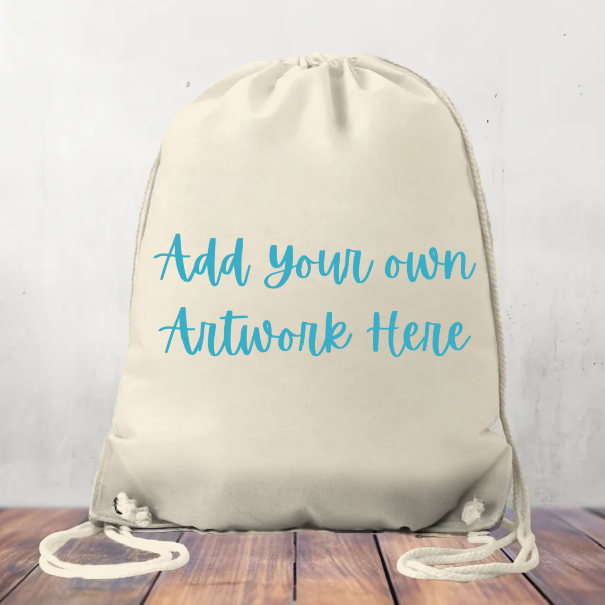 Canvas Drawstring Backpack Bag, 31x40cm