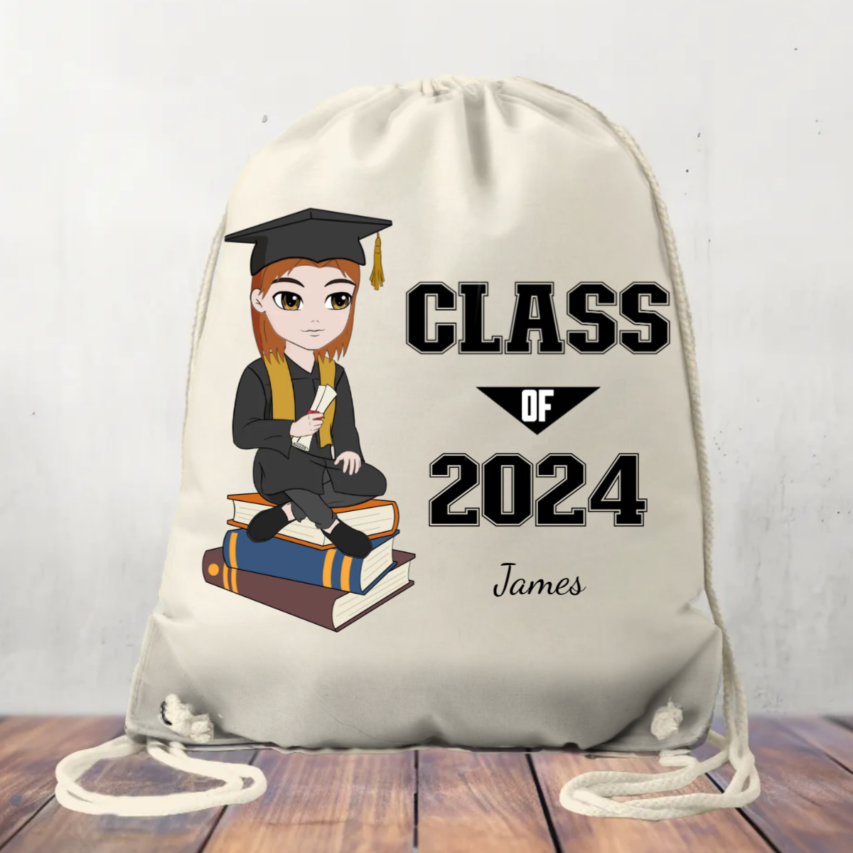 Canvas Drawstring Bag Graduation Class Of