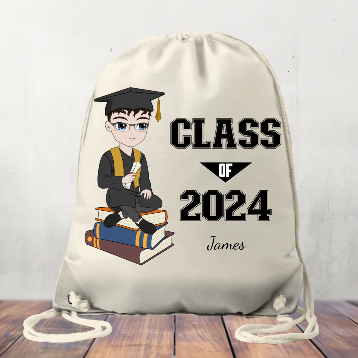 Canvas Drawstring Bag Graduation Class Of