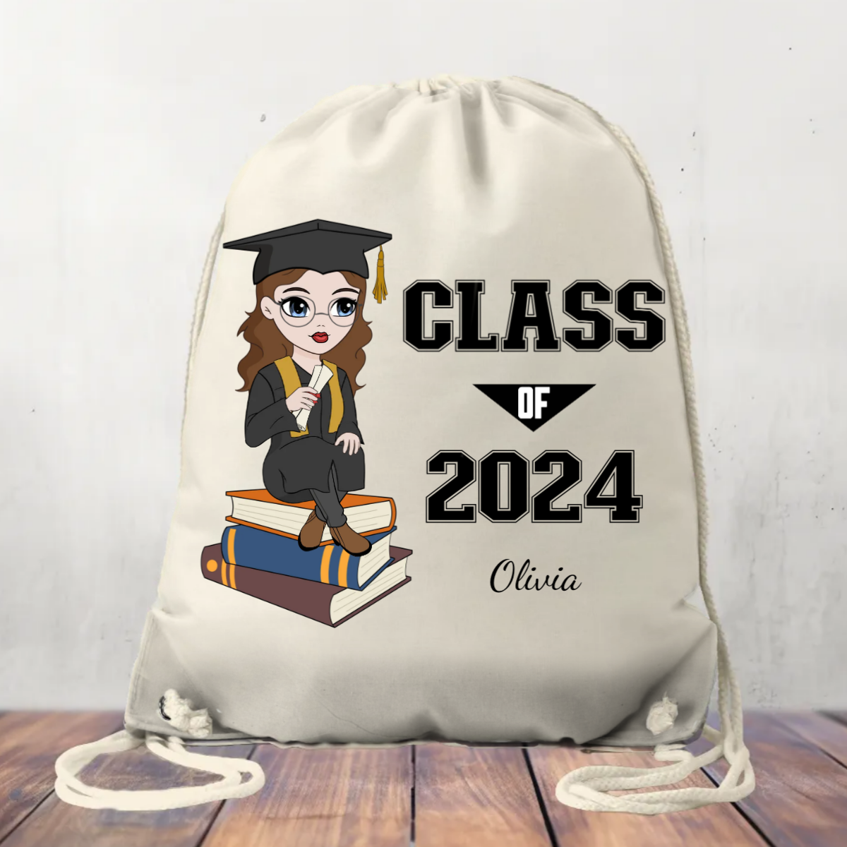 Canvas Drawstring Bag Graduation Class Of