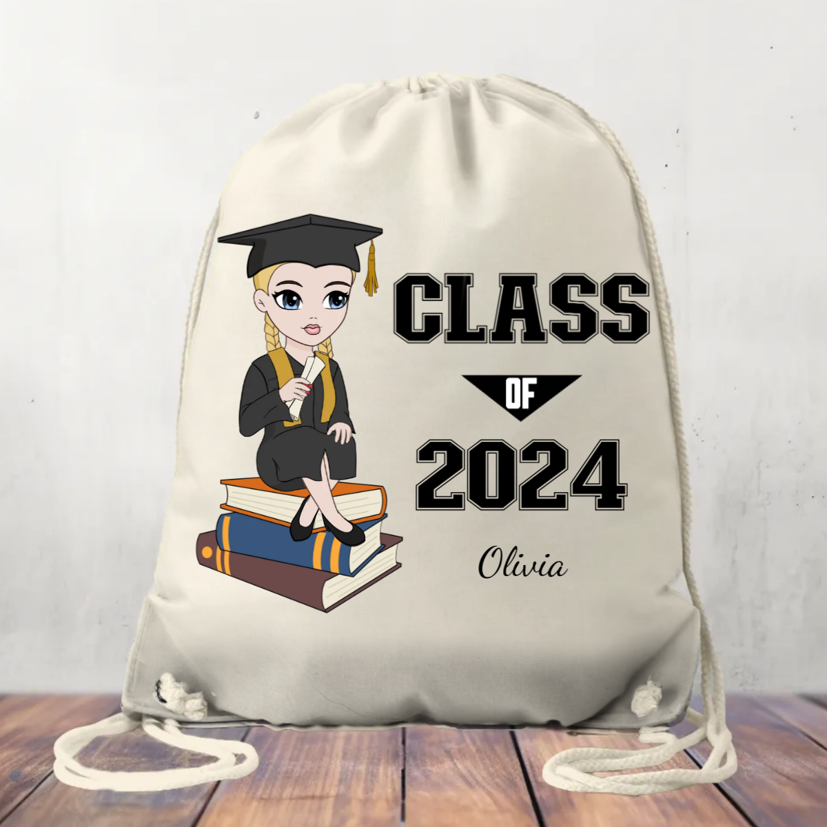 Canvas Drawstring Bag Graduation Class Of