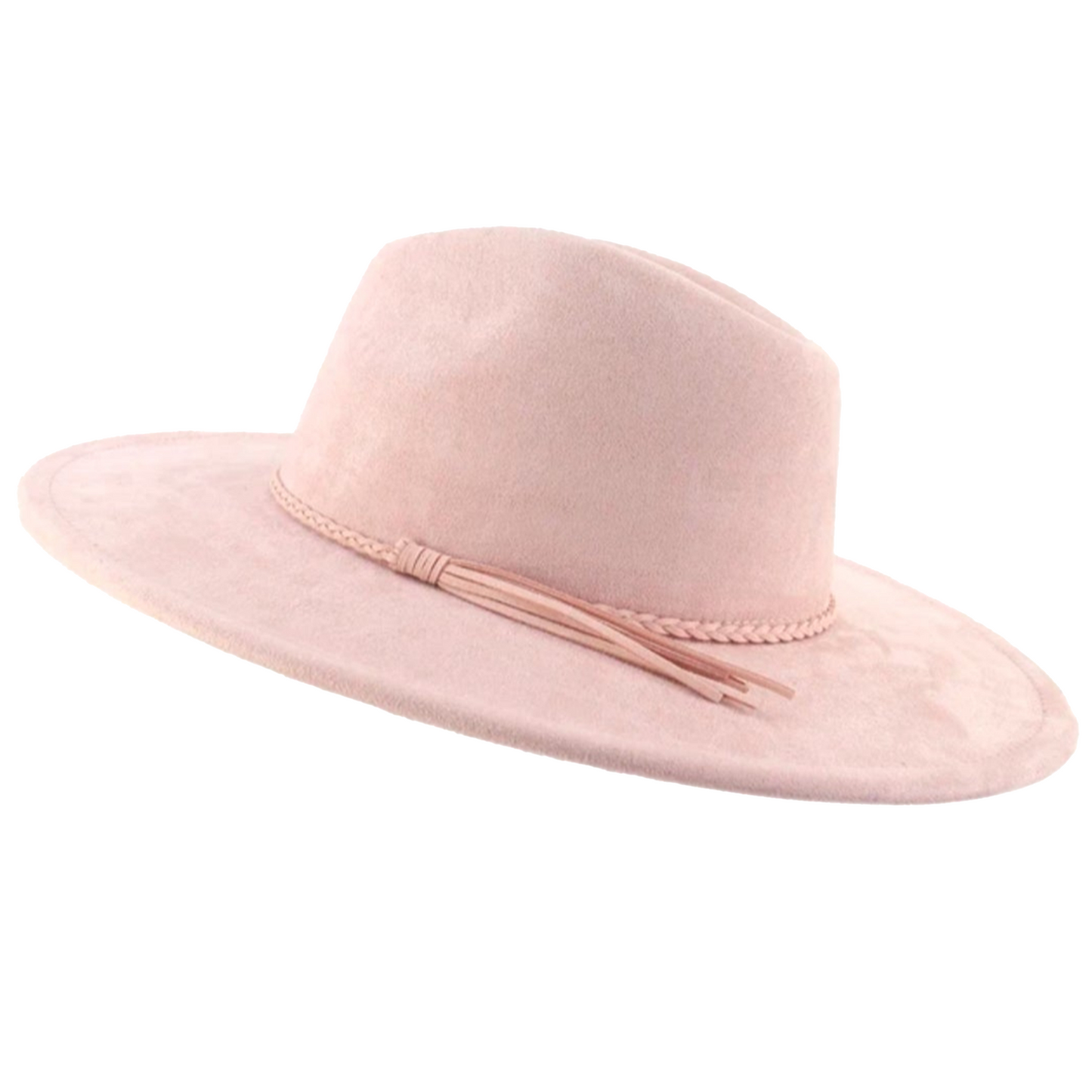Classic Fedora-Style Vegan Suede Cowboy Hat – Adjustable & Stylish Polyester & Cotton