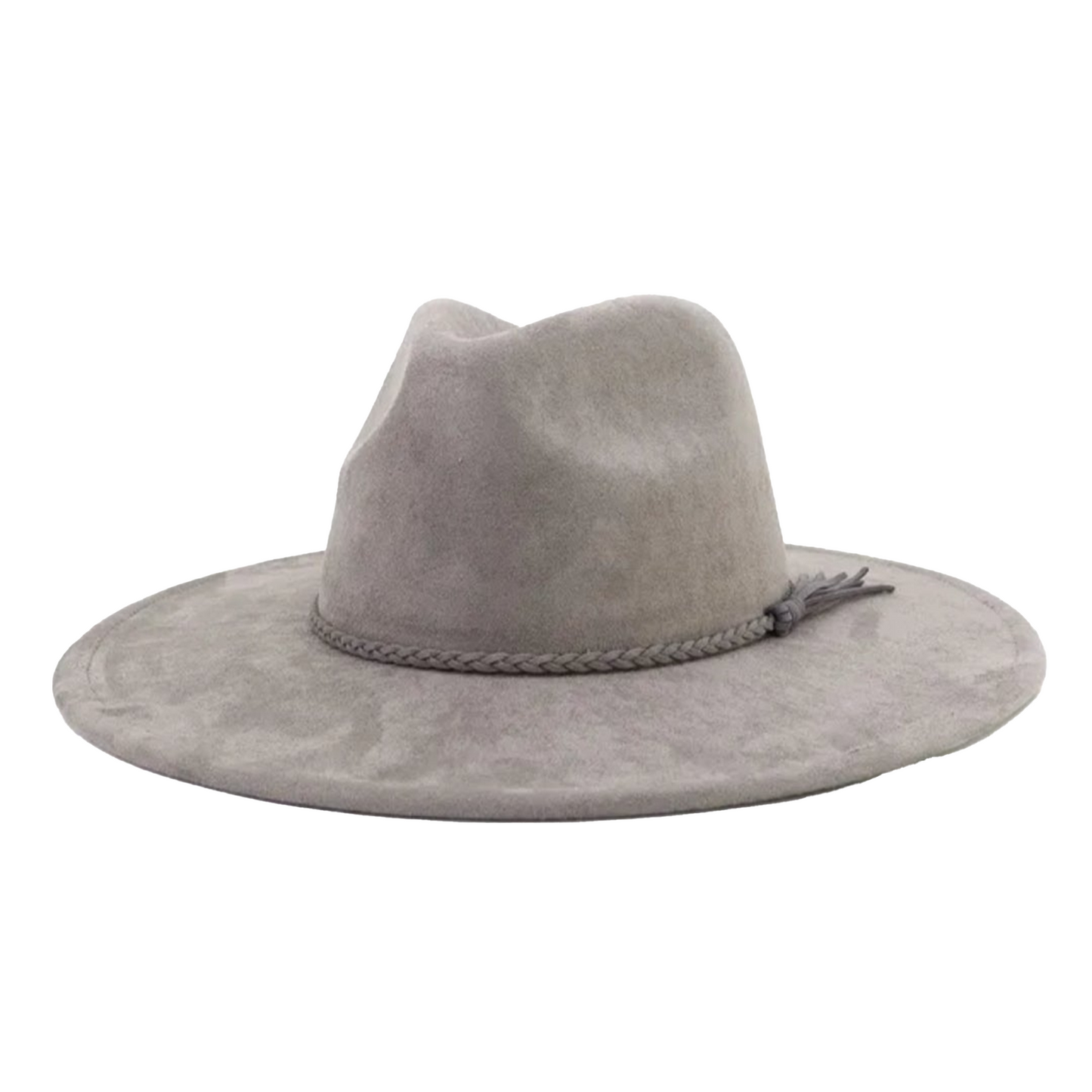 Classic Fedora-Style Vegan Suede Cowboy Hat – Adjustable & Stylish Polyester & Cotton