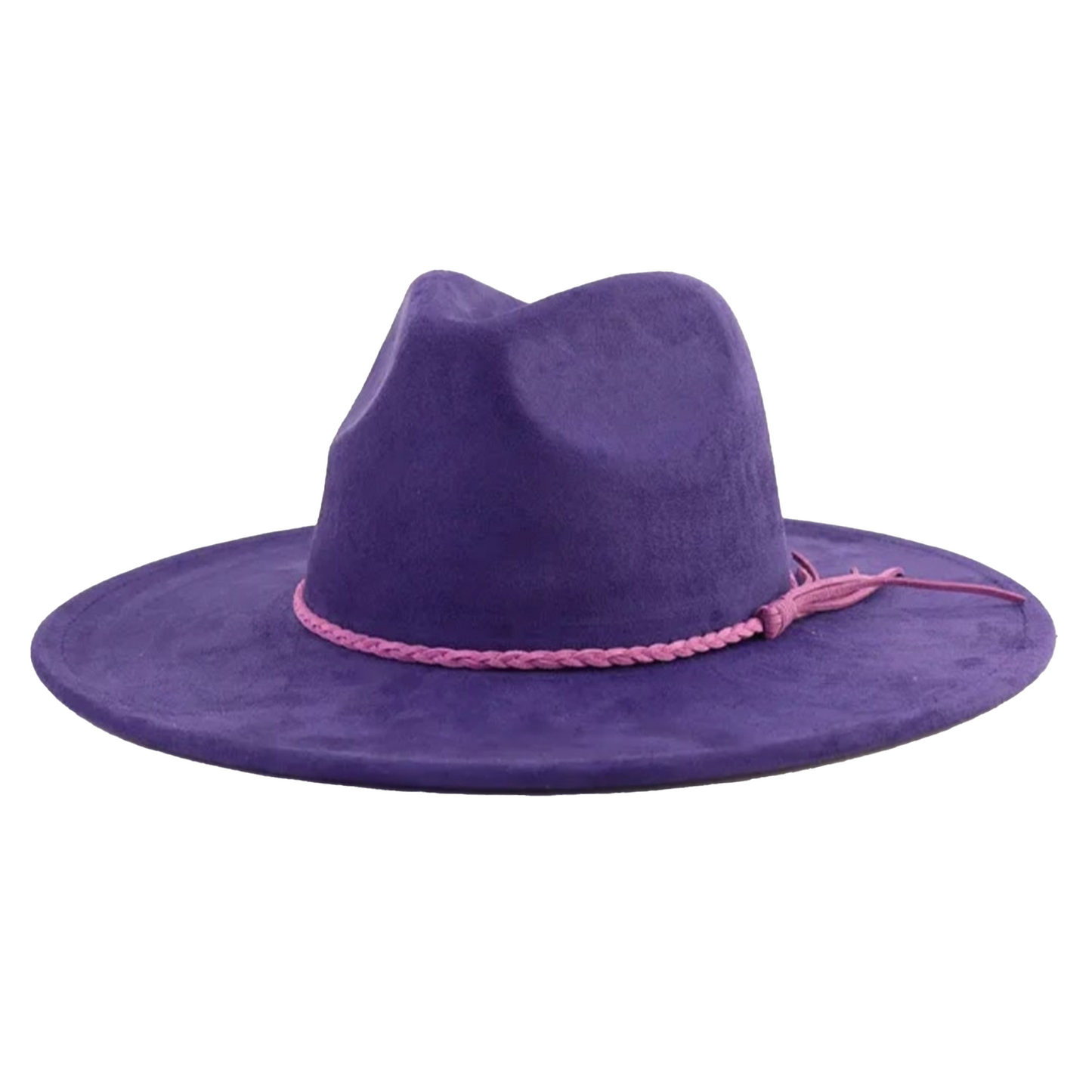 Classic Fedora-Style Vegan Suede Cowboy Hat – Adjustable & Stylish Polyester & Cotton