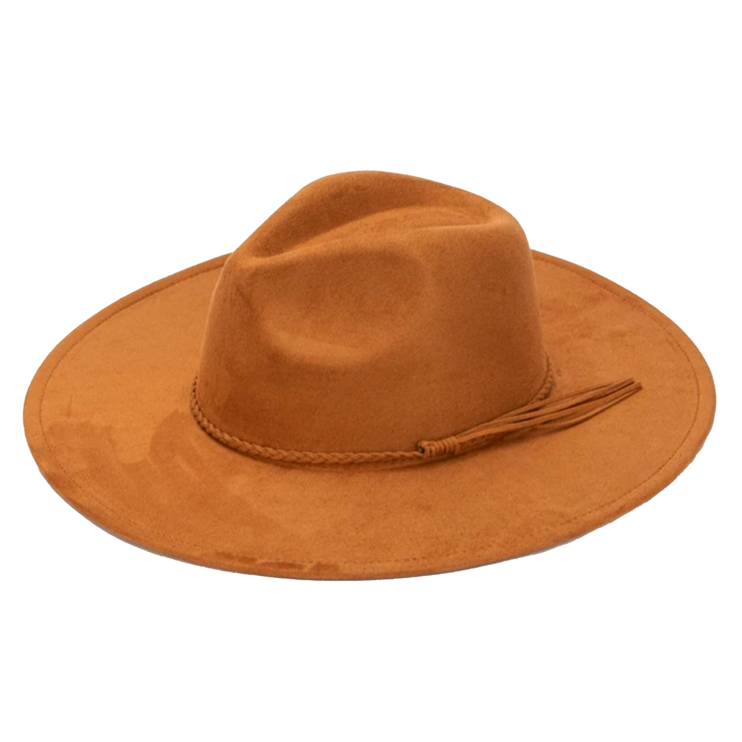Classic Fedora-Style Vegan Suede Cowboy Hat – Adjustable & Stylish Polyester & Cotton