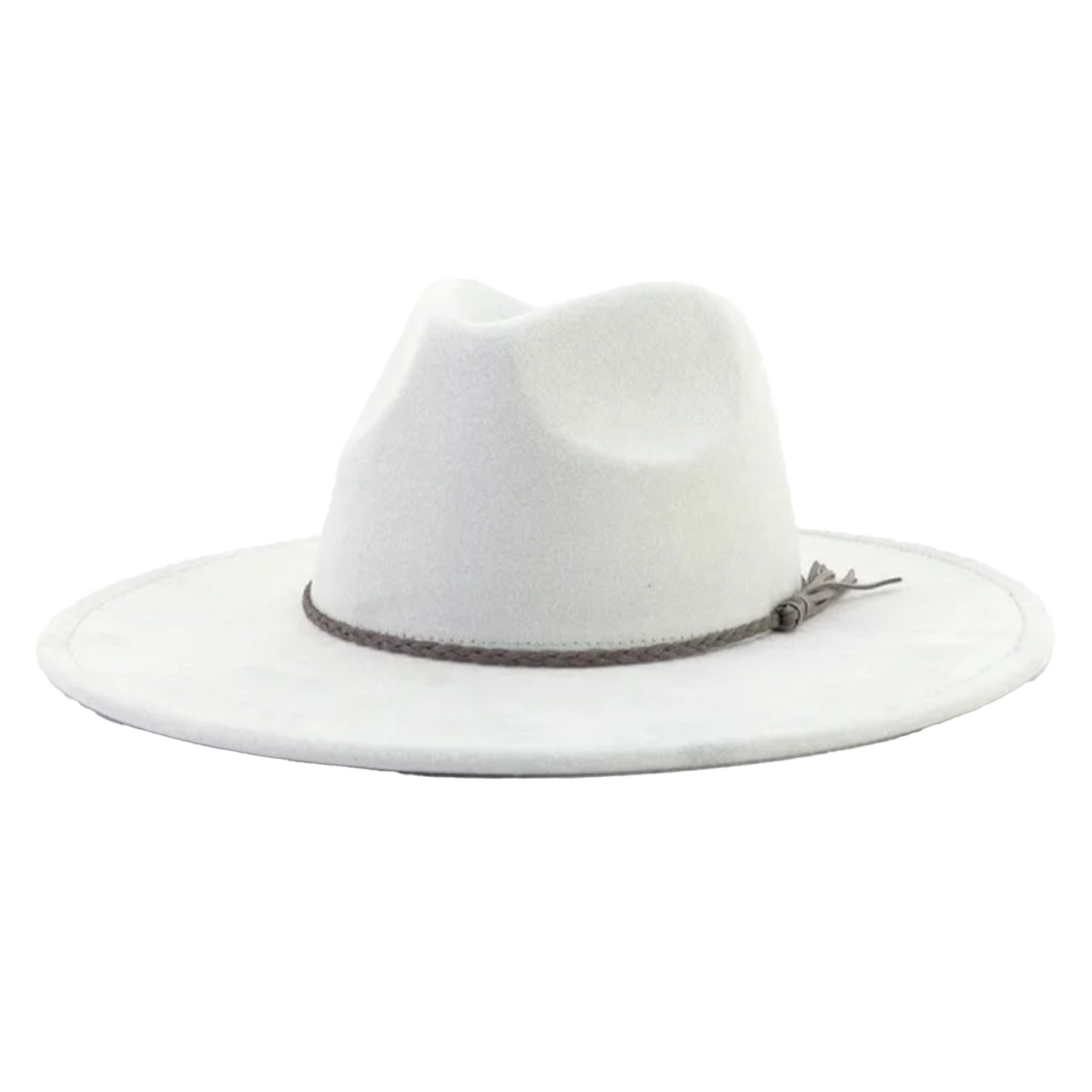 Classic Fedora-Style Vegan Suede Cowboy Hat – Adjustable & Stylish Polyester & Cotton