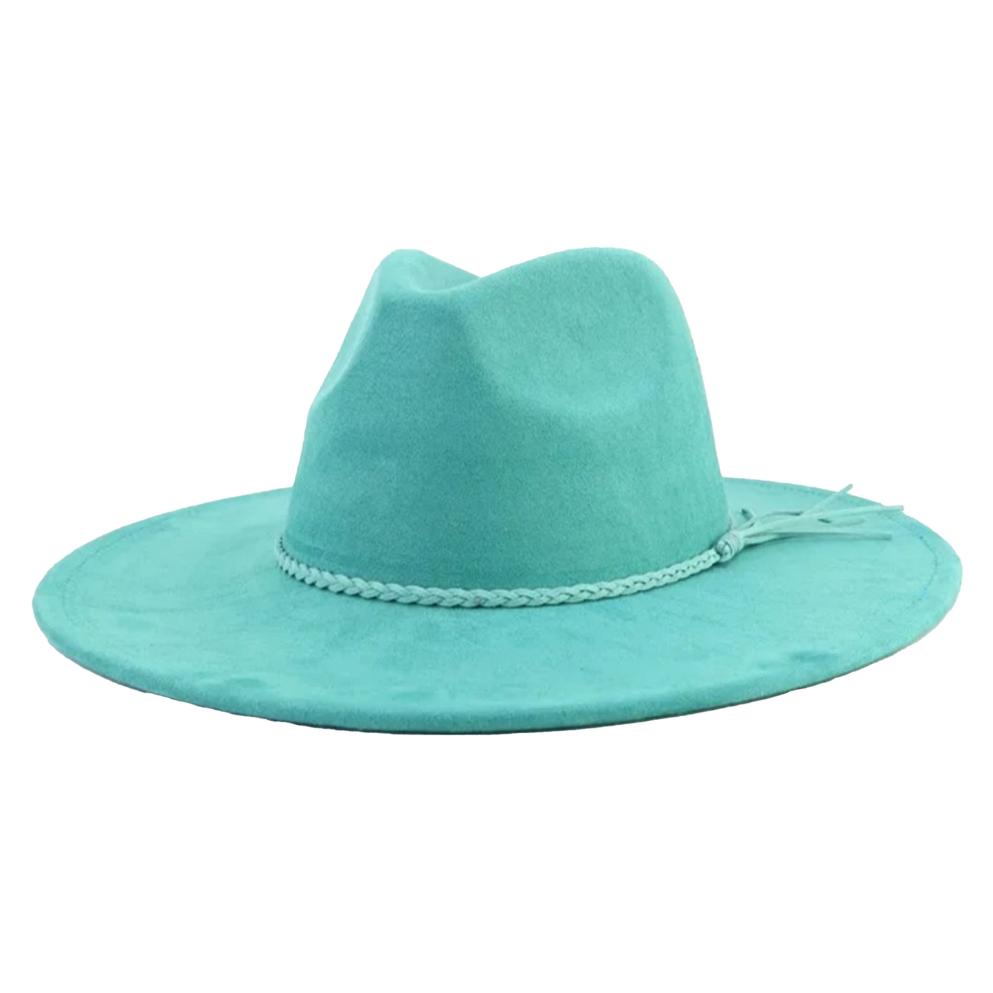 Classic Fedora-Style Vegan Suede Cowboy Hat – Adjustable & Stylish Polyester & Cotton