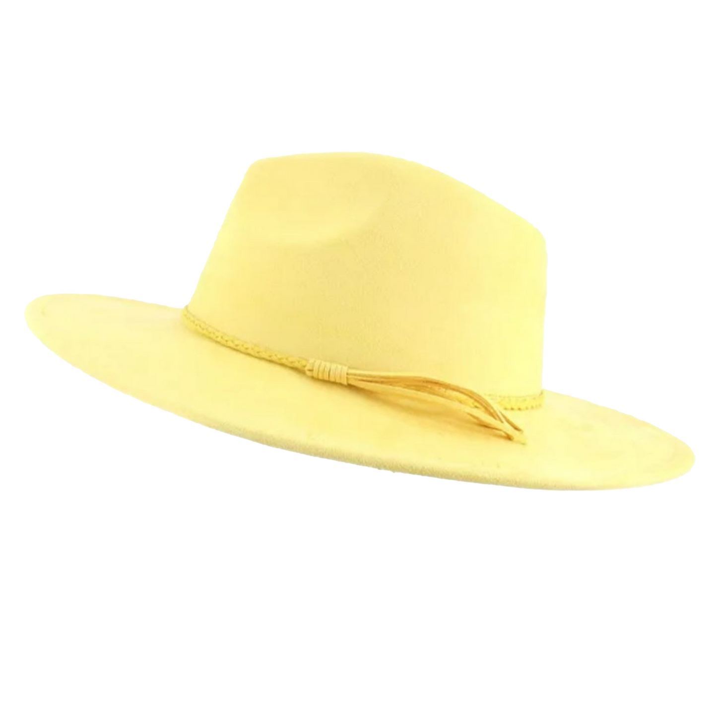 Classic Fedora-Style Vegan Suede Cowboy Hat – Adjustable & Stylish Polyester & Cotton