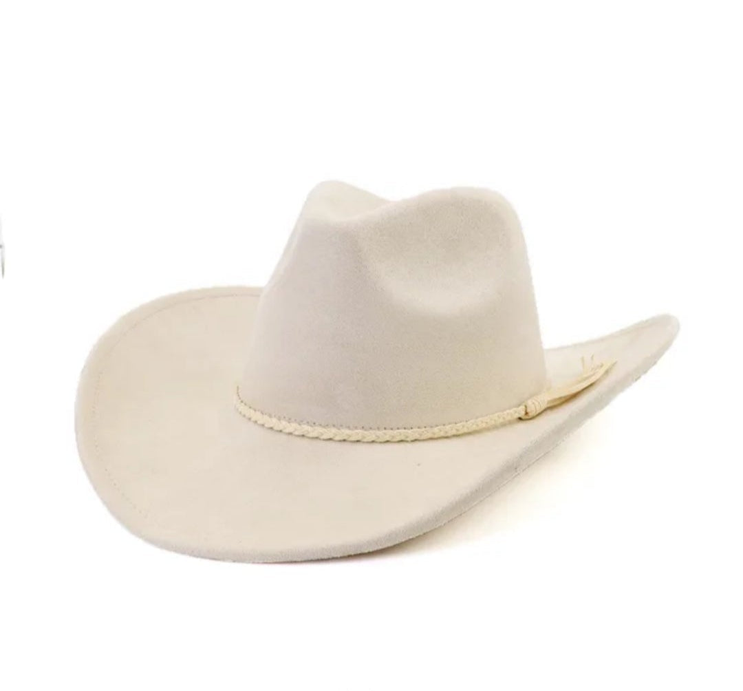 Classic Fedora-Style Cowboy Hat – Adjustable & Stylish Cowboy Style-Beige