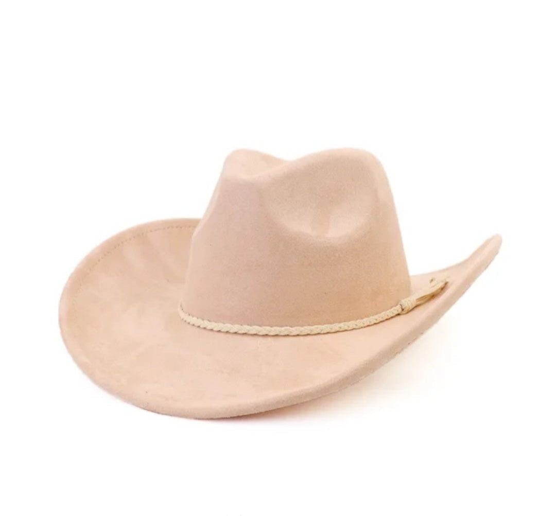 Classic Fedora-Style Cowboy Hat – Adjustable & Stylish Cowboy Style-Champagne