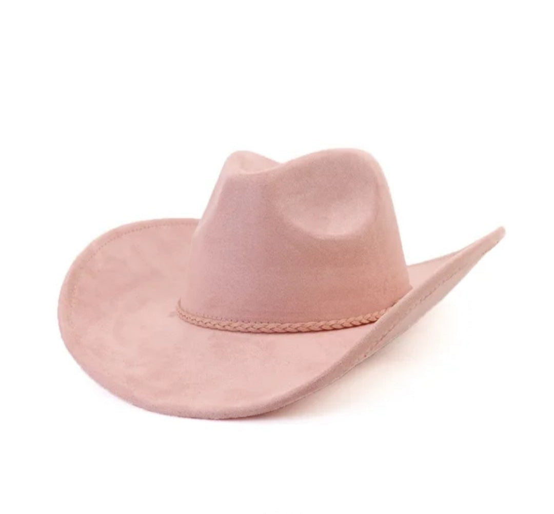Classic Fedora-Style Cowboy Hat – Adjustable & Stylish Cowboy Style- Pink-2