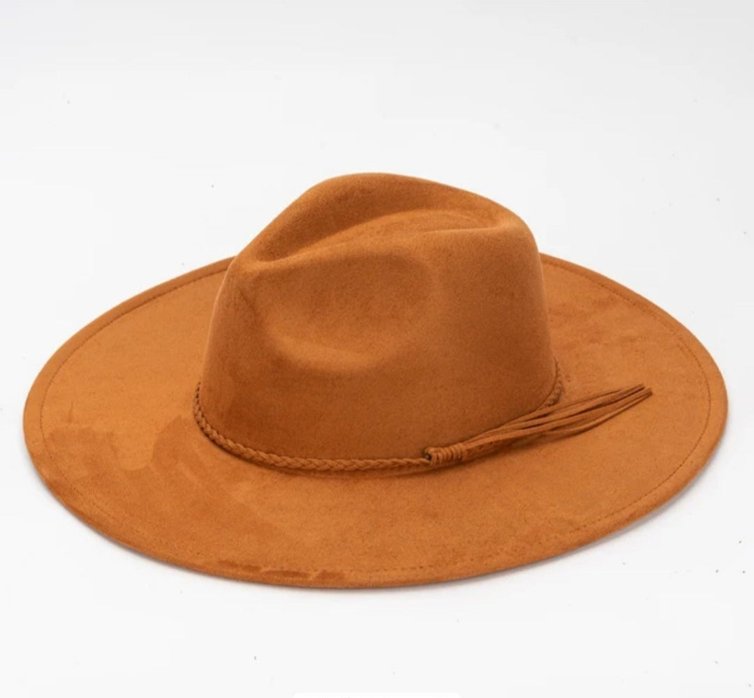 Classic Fedora-Style Cowboy Hat – Adjustable & Stylish Size 58-60-Light Brown