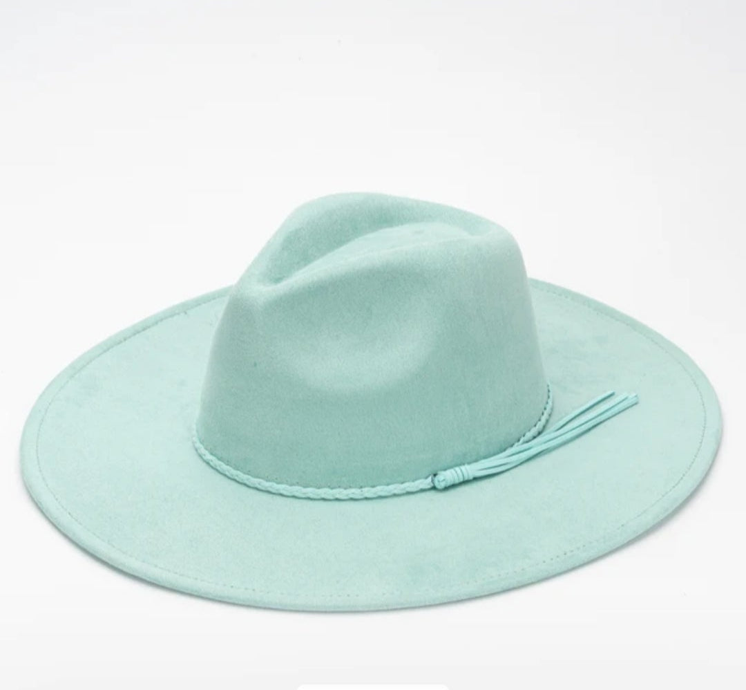 Classic Fedora-Style Cowboy Hat – Adjustable & Stylish Size 58-60-Mint Green