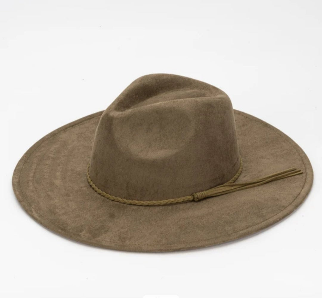 Classic Fedora-Style Cowboy Hat – Adjustable & Stylish Size 58-60-Olive
