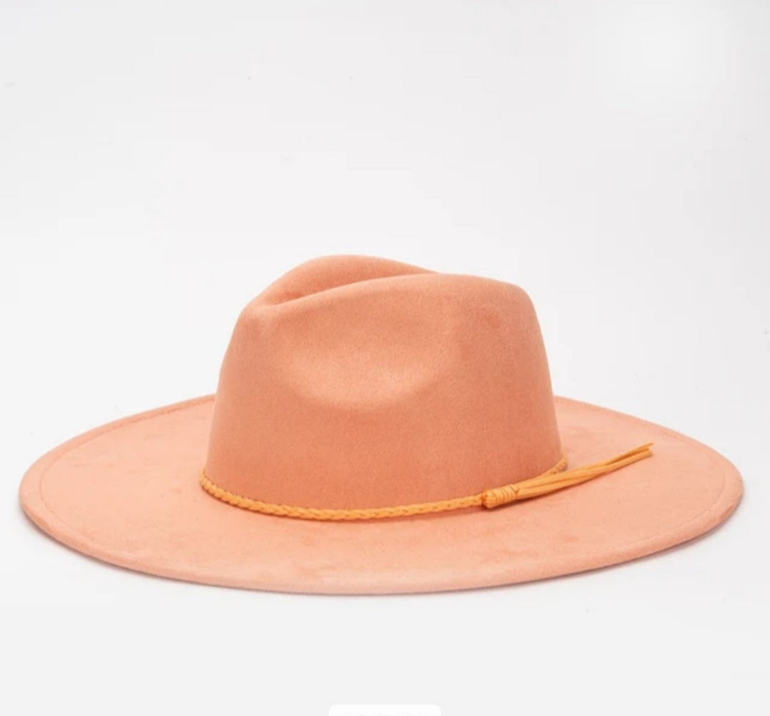 Classic Fedora-Style Cowboy Hat – Adjustable & Stylish Size 58-60-Orange