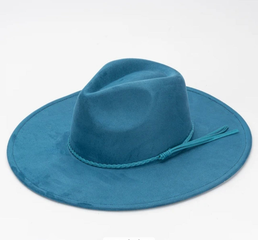 Classic Fedora-Style Cowboy Hat – Adjustable & Stylish Size 58-60-Royal Blue