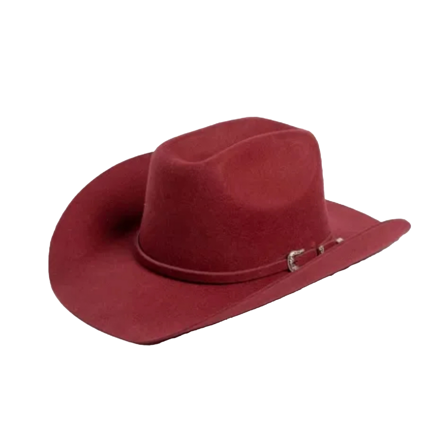 Classic_Wide_Brim-Style_Cowboy_Hat_100_Australian Wool-Wine Red Cowboy