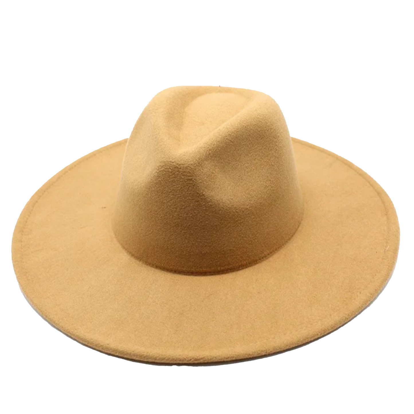 Classic Fedora-Style Vegan Suede Cowboy Hat – Adjustable & Stylish Polyester & Cotton