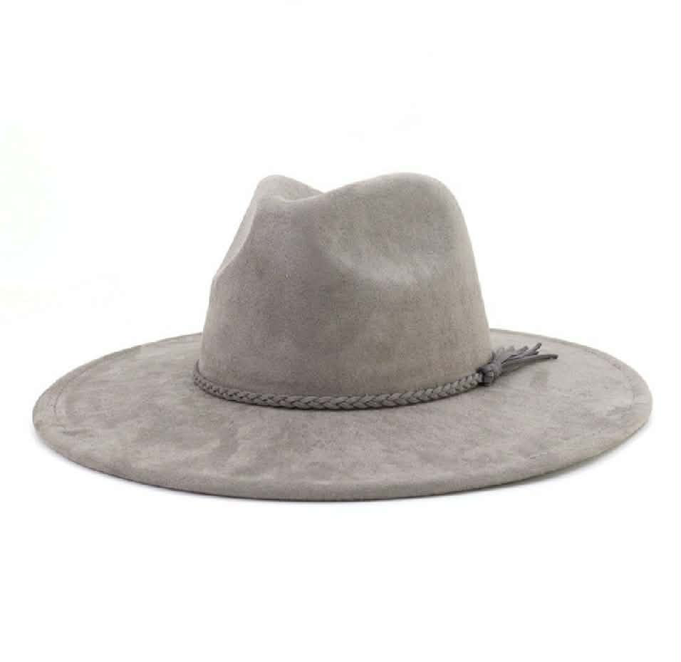 Classic Fedora-Style Cowboy Hat – Adjustable & Stylish 56-58cm 100% Polyester, Suitable for Pyrography & Laser Burning