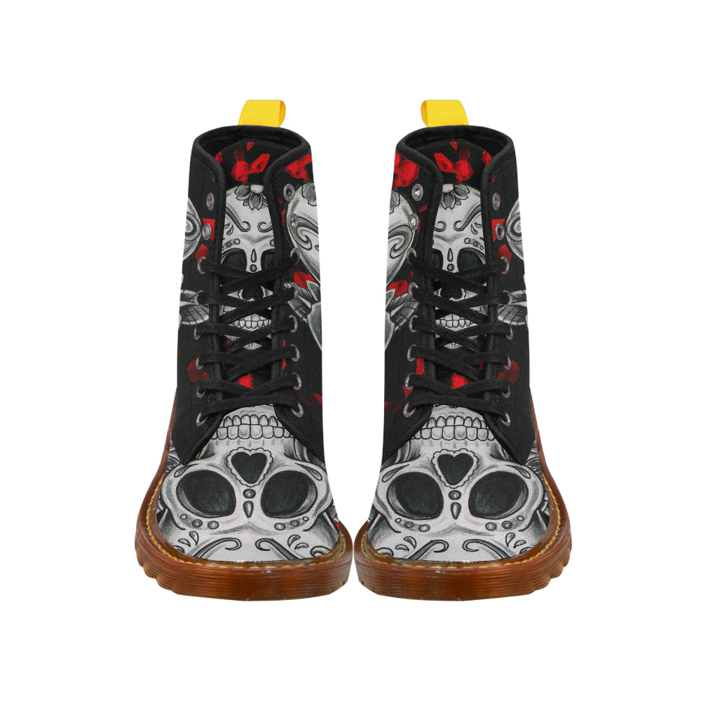 Sugar Skull Rose Martin Boots For Women Model 1203H