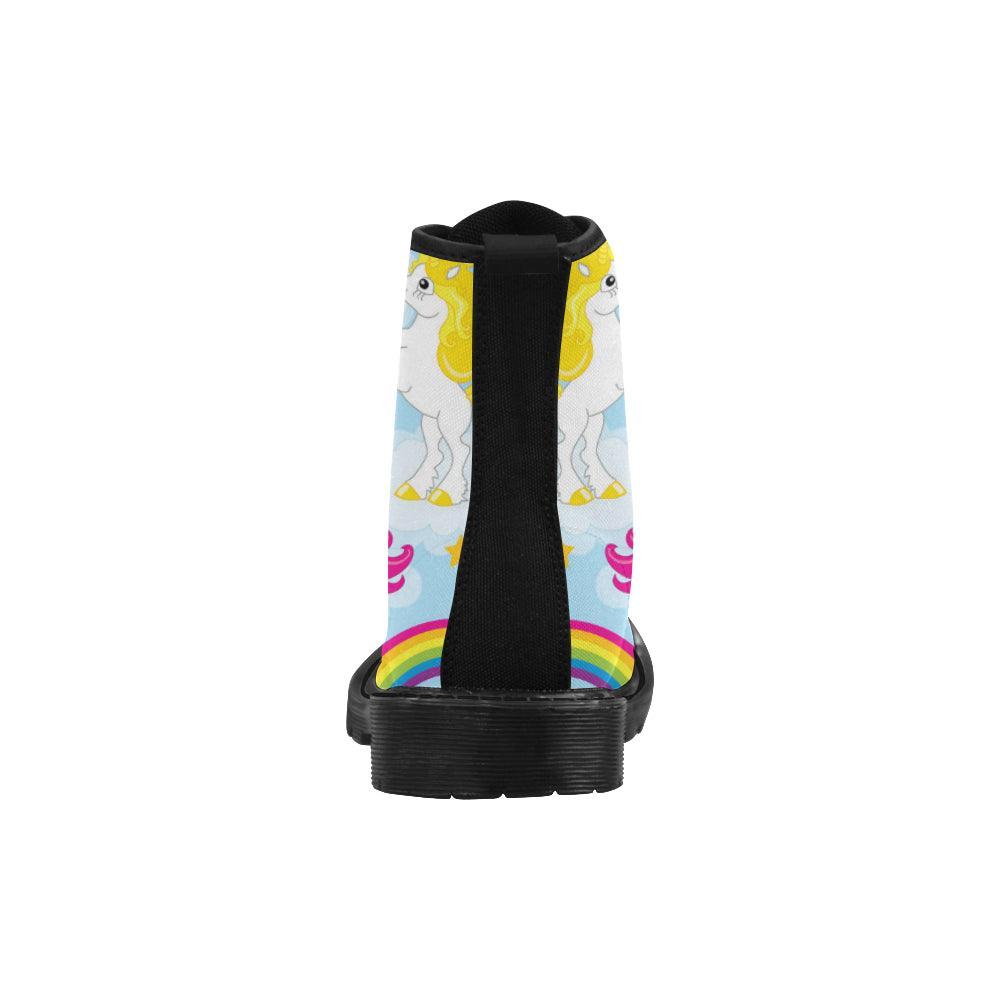 le unicorn Martin Boots for Women (Black) (Model 1203H)