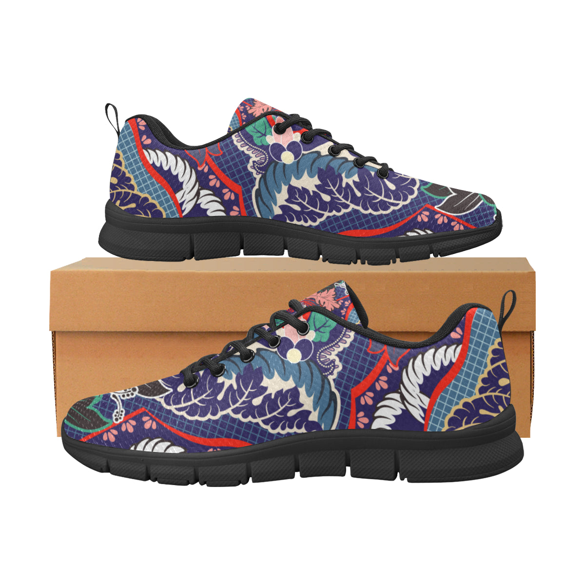 indian seamless pattern Women's Breathable Running Shoes (Model 055)